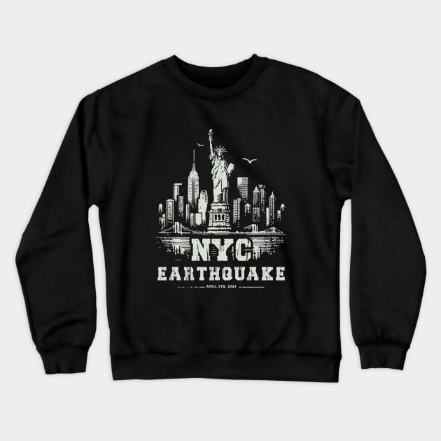 I Survived The NYC Earthquake // Vintage New York Design Crewneck Sweatshirt by Trendsdk